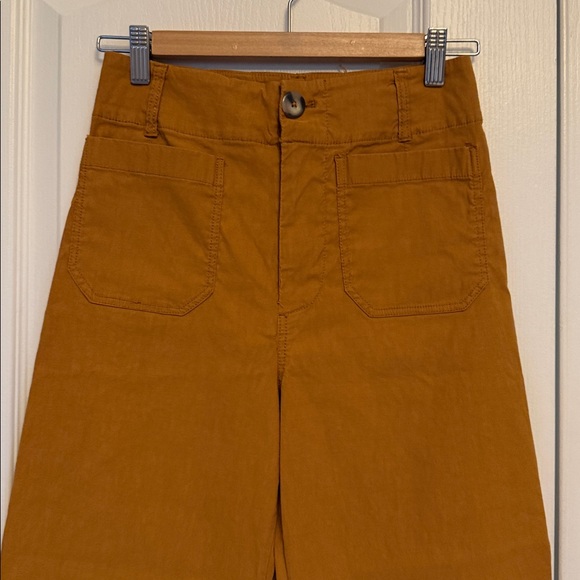 Anthropologie Maeve Golden Wide-Leg Pants - Picture 4 of 9